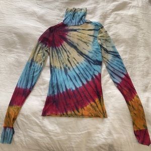 AFRM Tie Dye Mesh Turtleneck